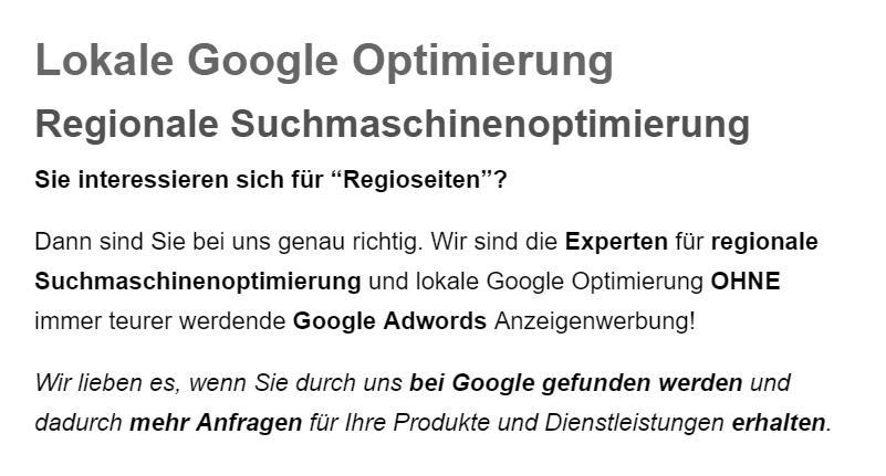 ⭐ Lokale Googleoptimierung, Google My Business Optimierung für  Kärnten, Villach, Spittal an der Drau oder Feldkirchen in Kärnten