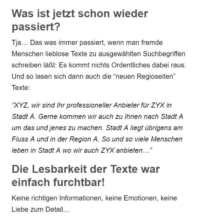 Googlefreundliche SEO Texte aus 2492 Eggendorf